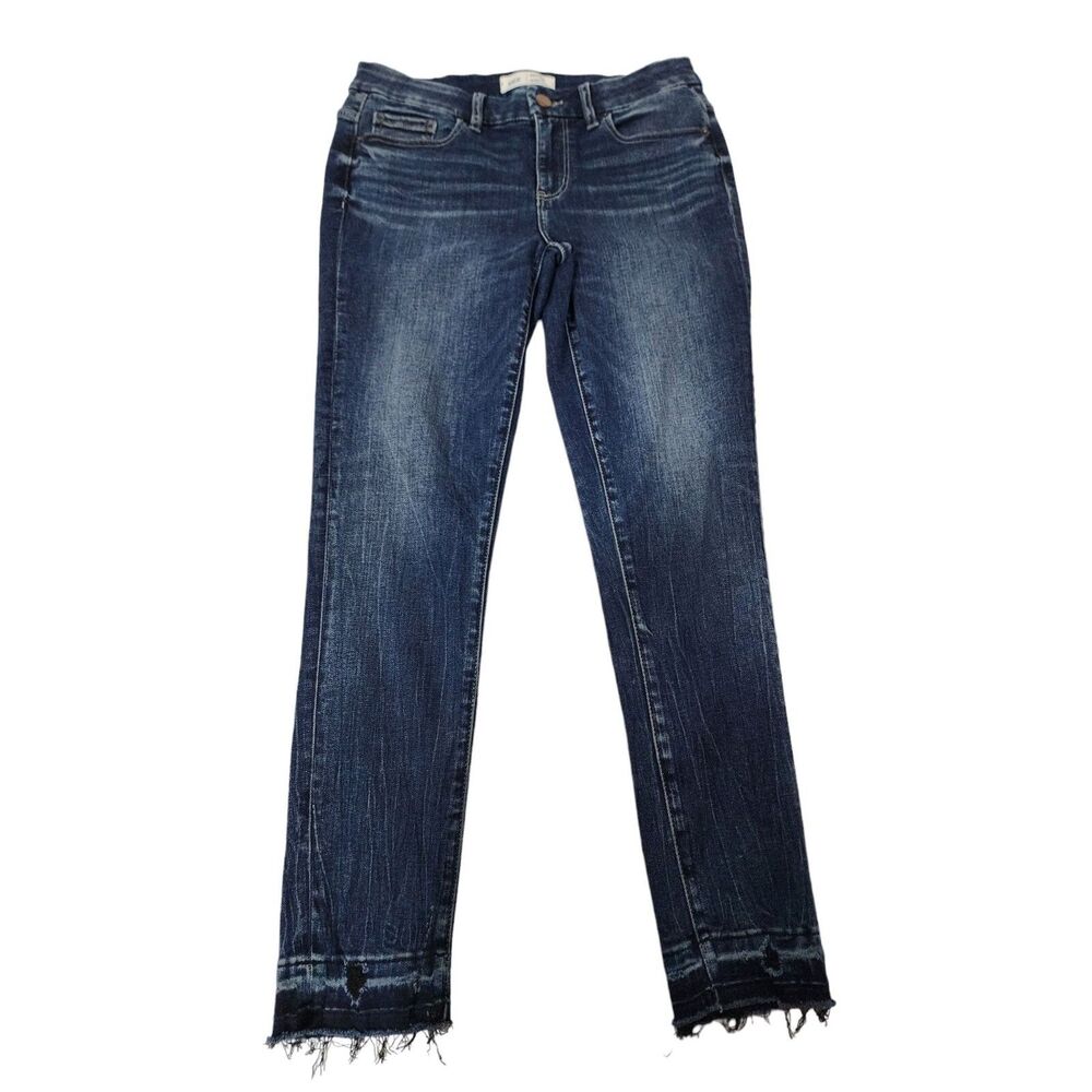 BKE Payton Womens Actual 29x27 Universal Fit Mid Rise Ankle Skinny Raw Hem Jeans